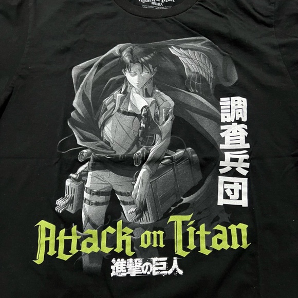 Attack on Titan Season 3 Anime T-Shirt Size L Ripple Junction Black - Picture 2 of 6